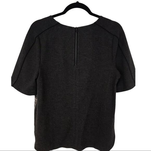 Vince Textured Tweed Wool Boxy Zip Top M - Picture 4 of 9